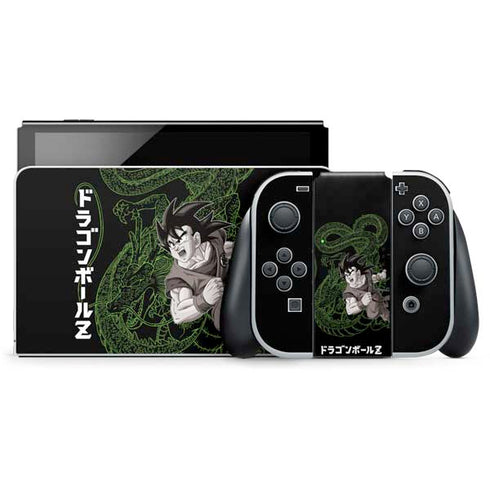 Dragon Ball Z Goku and Shenron Nintendo Switch OLED (2021) Skin